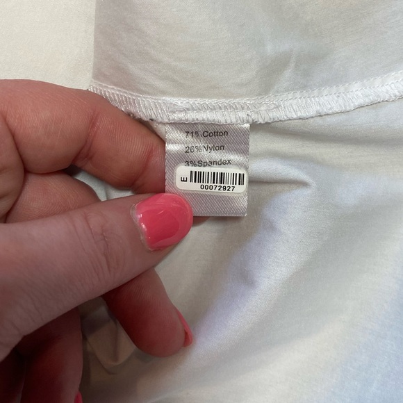 Ming Wang Sleeveless Zip-Up Stretch Cotton Shirt, White - Picture 8 of 12